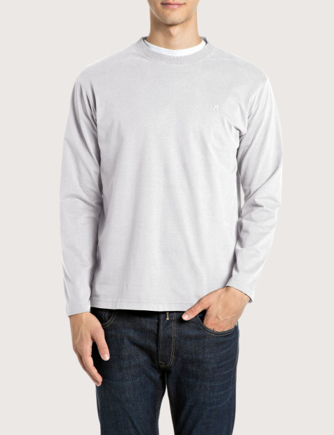 T-Shirt Homme Manches Longues Blanc C011